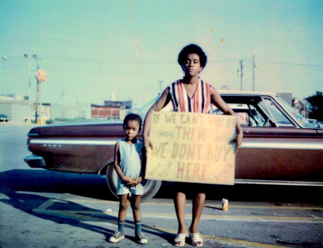 Gladys Hunt with son